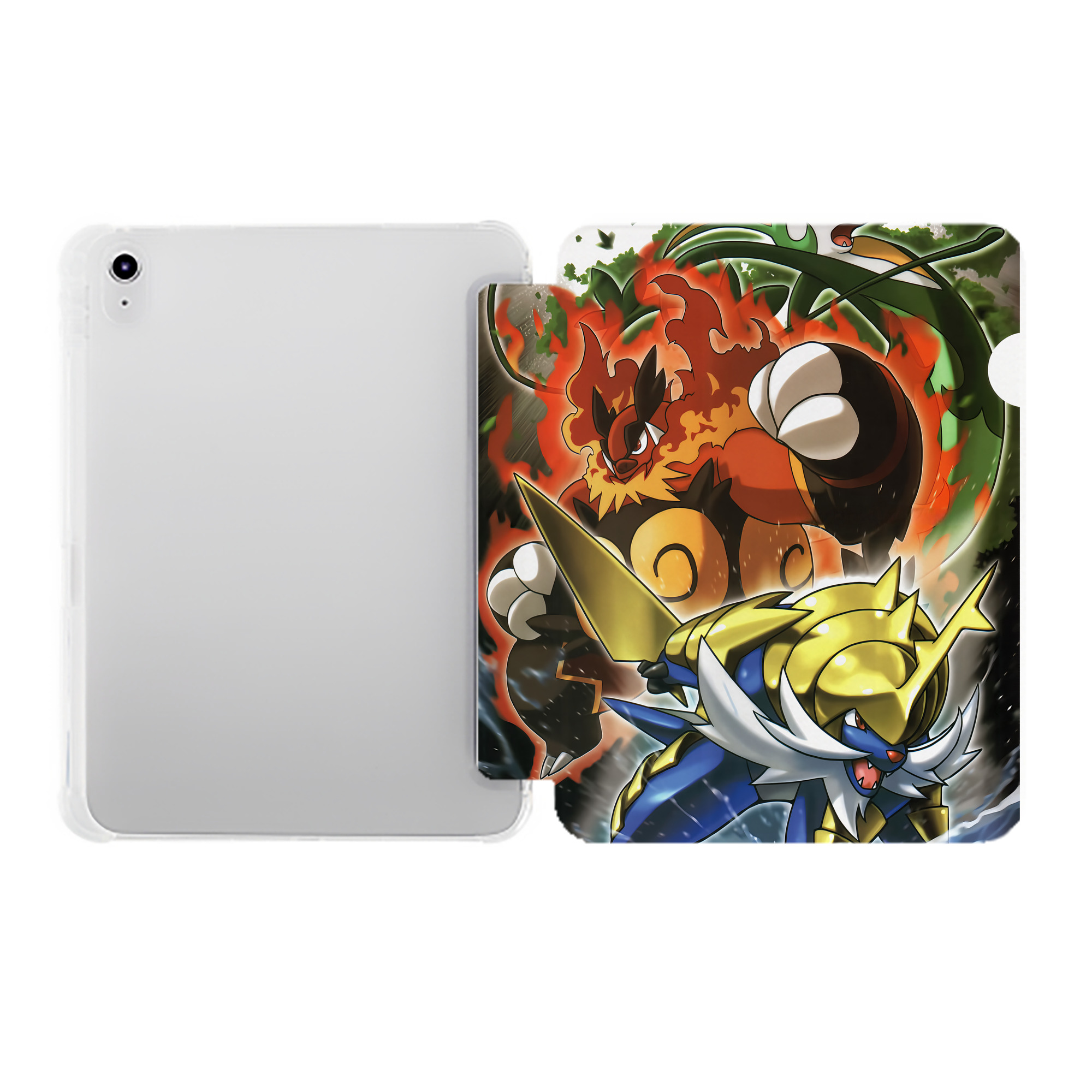 （画像用） ポケットモンスター Pokémon IPad ケース ペン収納付き 三つ折りスタンド PUレザー×シリコン 対応機種9.5/10.5/10.9インチ